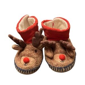 Hanna Andersson Kids Reindeer Slipper Boots Faux Fur Lined Winter